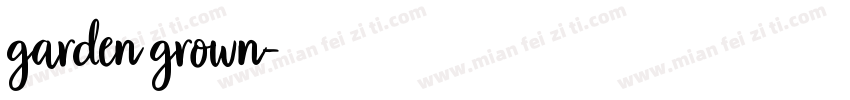 garden grown字体转换